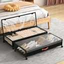 Under Bed Storage Containers With Wheels 54L Large Underbed Shoes Blankets Clothes Toy Storage Drawers For College Dorms Bedrooms Nursery Rooms Organization (Black 2 Pack, XXL(36"x16.6"x7.28"))