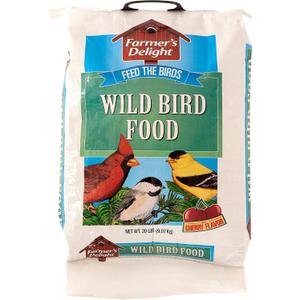 Wagner's 53003 Farmer's Delight Wild Bird Food with Cherry Flavor, 20-Pound Bag (EXP 09/21/26)