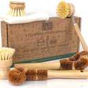Jungle Culture 6 Pack Bamboo Dish Brush Set for Washing Up  Natural Wooden Dish Brushes for Pans & Dishes  Eco Friendly Dish Scrubber for Bottles, Pots & Vegetables  Non Toxic & Plastic Free