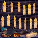 100Pc Floating Wizards Postcards Candle Card Magical Wizards Floating Acceptance Double Sided Letter Cards,Candle Style,197 FT Transparent Nylon String for Hanging,for Home Party Decoration