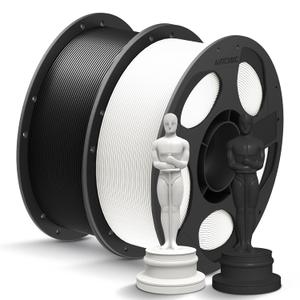 ANYCUBIC PLA+ 3D Printer Filament Bundle, PLA Plus 1.75mm Dimensional Accuracy +/- 0.02mm, Fit Most FDM 3D Printers, 1KG Reusable Spool, 2KG White+Black