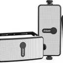 Inwa Upgraded 200W Outdoor Bluetooth Speakers Pair - IPX5 Waterproof Wall Mount Stereo Speaker, Wireless Multi-Speaker Connection with Auracast, Sound System w/Aux for Porch, Patio, Garage, Home