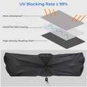 Windshield Sun Shade, JoyTutus Custom-fit Blocks Rays Sun Shade Visor Protector Compatible with Wrangler JL, Easy to Install Car Windshield Sunshade, Keep Your Car Cool for JL JLU 2018-2026 & JT