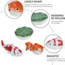 Sewroro 3Pcs Ceramic Ball Fish Tank Float Artificial Aquarium Fishes Aquarium Decor Floating Ornament Ocean Sea Animals for Aquarium Fish Figurines Decors 10x4cm