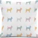 2 x Colorful Chihuahua Throw Pillow Covers 18x18, Chihuahua Gifts for Women Men, Dog Lovers Gifts Decorative Pillow Covers, Cute Dog Pillowcases Cushion Case for Home Couch Bedroom Decor