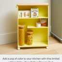 YAMAZAKI Home Bathroom Cart, Rolling Slim Utility Storage with Handle, Yellow, One Size