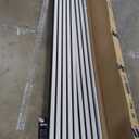 Art3d 4-Piece Wood Slat Acoustic Panels for Stylish Decor and Noise Reduction, 3D Textured Panel for Ceiling and Wall, Brushed Silver (4Pcs - 94.5 * 7.9 inch)