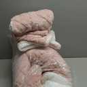 Andency Fluffy Sherpa King Comforter Set, Super Soft Blush Fleece Warm Bedding for Winter, Luxury Jacquard Boho Thick Fuzzy Plush Bed Set 3 Pieces(1 Shaggy Comforter, 2 Pillowcases), Blush