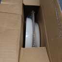 Mayfair Padded Toilet Seat, Cushioned Soft Vinyl over Wood Core Seat, Secure Hinges, Easy Clean, Made in USA, Elongated, Bone