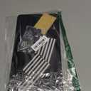 American Flag License Plate for Front Bumper, Black ABS Plastic Car Tag Plate with 3D Embossed USA Flag Pattern, with Aluminum Frame, Screws, Patriotic Decals