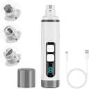 Dog Nail Grinder Quiet- Ultra-Quiet Dog & Cat Nail Grinder with LED Light & Battery Display & Upgrade Grinding Head - Painless Nail Trimmer for Small to Large Pets, Thick Nails, and Sensitive Paws