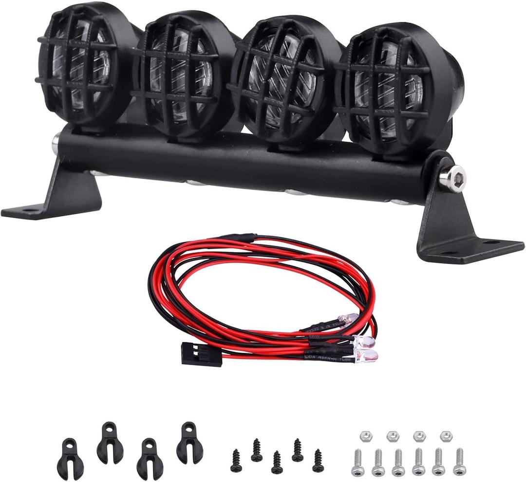 RC Car LED Light Bar 4 Led Lights Roof Lamp Headlight for RC Crawler Car