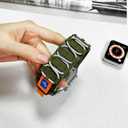 Soft Nylon Loop Elastic Band Compatible with Apple Watch Ultra 2 / 49mm 46mm 45mm 44mm 42mm(Series 3 2 1) for Women Men, Adjustable Sport Strap for iWatch Series 10 9 8 7 6 5 4 3 2 1.(Green)