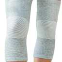 Bamboo Knee Sleeves, 2-Pack Knee Compression Sleeve Women Men Elastic Warm Slip-on Recovery Knee Brace for Arthritis Knee Pain (Medium, Grey)
