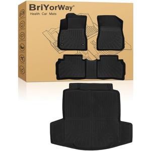 Car Floor Mats for Chevy Malibu 2016 2017 2018 2019 2020 2021 2022 2023 2024 2025 Accessories, for Chevy Malibu All Weather Automotive Floor Mats & Cargo Liner
