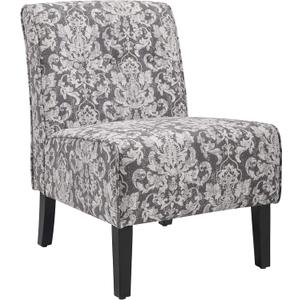 Linon Coco Accent Chair, Gray Damask