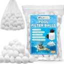 Halatool 4.8 lbs Pool Filter Balls for Sand Filters- Replace 170 lbs Pool Filter Sand, Reusable High-Efficiency Filtration Media, Innovative Swimming Materials Suitable for Aquarium Tank