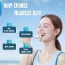 Inoviva Nugget Ice Maker Countertop, 40lbs/24H Soft Chewable Pellet Ice Machine with Self-Cleaning, Sonic Ice Maker for Home Kitchen, Office - Black Stainless