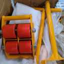 VEVOR Machine Skate, 6T Machinery Skate Dolly, 13228 lbs Machinery Moving Skate, Machinery Mover Skate with 360 Rotation Cap and PU Directional Rollers, Heavy Duty Industrial Moving Equipment, Yellow