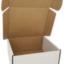 ROTCH 200 Pack 7x6x3'' Small Shipping Boxes, White, Cardboard Corrugated Mailers (M763-200-W)