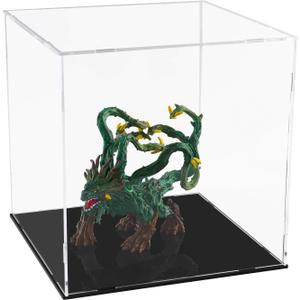 A+ DESIGN Clear Acrylic Display Case Assemble Collectibles Box Alternative Glass Case for Display Action Figures Home Storage & Organizing Toys (3x3x3 inch; 7.5x7.5x7.5 cm)