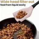 Meat Chopper Spatula Ground Beef Masher- Heat Resistant Hamburger Smasher Tool, Non Stick Ground Chopper Hamburger Grinder, Mix and Chop Potato Masher Kitchen Utensil-Pink (1 Pack-Pink)