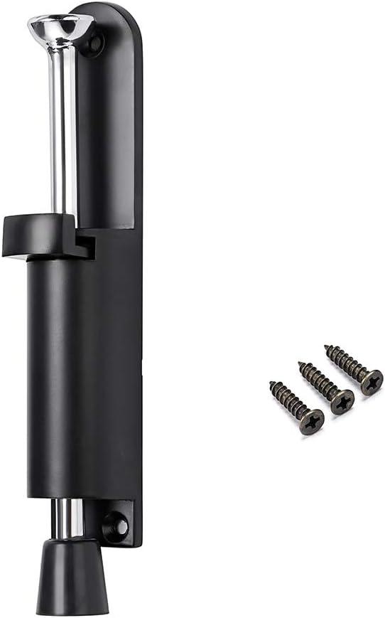 Sumnacon Kickdown Door Stop - Stainless Steel Easy Step Door Stopper, Spring Loaded Telescopic Step On/Off Door Stopper Rubber, Adjustable Heavy Duty Door Locks Holder Stop/Release by Foot, Black