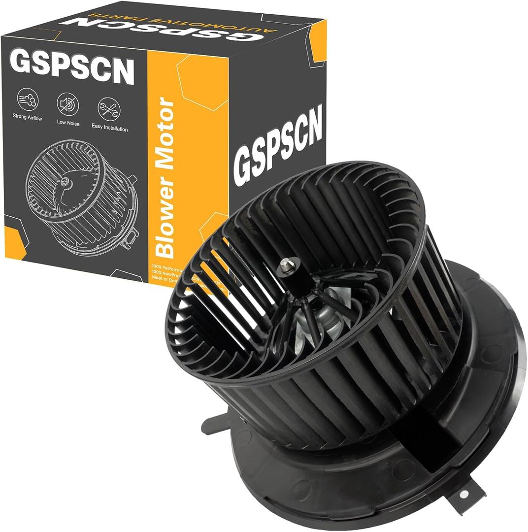 GSPSCN 700182 AC Blower Motor with Fan for Volkswagen VW 2005-2018 Volkswagen VWJettaTiguanPassatCCEosGTIGolf - HVAC Heater Blower Motor Replaces# 1K1-819-015, 615-58677