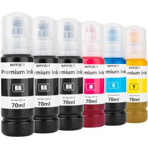 Replacement for Epson T522 522 Ink Refill Bottles for ET-2803 ET-2720 ET4800 ET-2800 ET-2760 ET-4760 ET-2750 ET-3760 ET-2850 ET-15000 ET-4700 ST-4000 ST-2000 ET-3710 Printer(3BK C M Y)