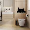 2 x are You Pooping Black Cat Bathroom Decor Wall Art,12x6 Inch Funny Restroom Metal Sign Animal Bathroom Wall Art for Toilet, Cat Lover Gifts for Women Home Decor