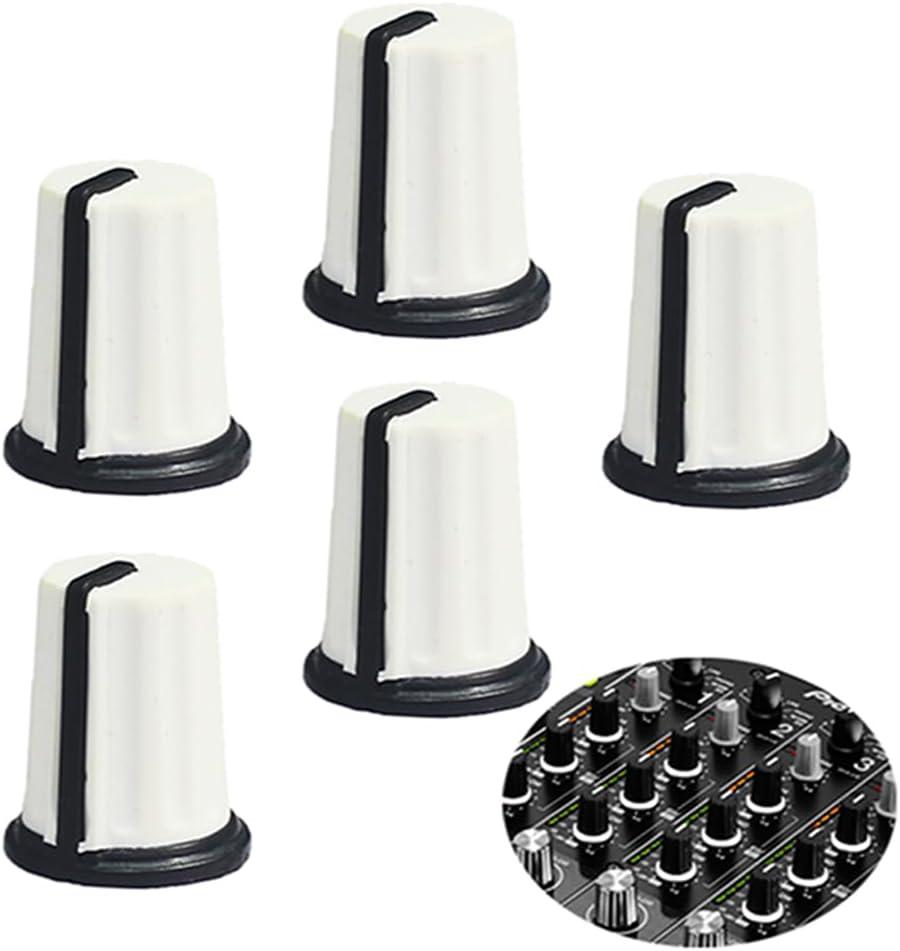 5pcs EQ Rotary Knob Replacement Equalizer Potentiometer Fader Knobs Push Rod Cap for DJ Controller Mixer Console Pioneer DJM700 750 800 850 900NEXUS 900SRT 900NXS2 2000 XDJRX RX2 RX3 XZ(WHe)
