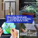 Art3d (2 Pack) 1/8" Thick Plexiglass Sheets - 16" x 12" PET Clear Sheets for Art Design, Craft Projects, Signs, DIY in Home, Wedding, Festival, Party, Office