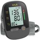 Upper Arm Blood Pressure Machine - AILE High Blood Pressure Monitors for Home use with Adjustable Blood Pressure Cuff - Large LCD Screen,Dual Power Option