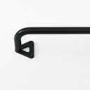 NICETOWN Black Wrap Around Curtain Rod for Windows 28" to 48" Long, Rod for Room Black Out Window Treatment with Industrial Adjustable Design, Room Divider Window Curtain Rods with 3/4 Inch Diameter