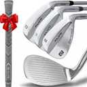 Premium Full Face Golf Wedges, Golf Wedge Set, 3 Wedges 52/56/60 Degree,Lob,Gap,Sand Golf Club for Men, Premium Grip, Right Hand