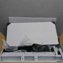 Small Standing Desk with Wheels, Mobile Stand Up Desk, Portable Standing Table on Wheels for Walking Pad, Rolling Computer Desk Adjustable Height, Tall Table (White)