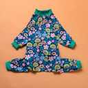 LovinPet Dog Pajamas Large Size Dog, Big Dog Clothes, Post Surgery Onesie, Lightweight Fabric Pitbull Pullover Pajamas, Puppy Pajama, Pitbull Clothes, Blue Green XXL