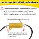 2Pcs 3157 4157 T25 Load Resistor Fix Hyper Flash, 50W 6 Ohm Load Resistors for 3157 Switchback Led Turn Signal Light, Led Resistor Turn Signal Kit