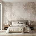 MFWFM Sepia Forest Peel and Stick Wallpaper Landscape Tree Wall Murals, 137" x 96"