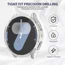 5+5 Pack Case for Galaxy Watch 7 Screen Protector 40mm Cover,Hard PC Anti Scratch Protective Cover with Tempered Glass for Samsung Galaxy Watch 7 Case 40mm Women Men