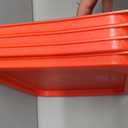WELKOR Square Storage Container with Lid, Commercial Box with Measurement Marks & Handle, for Baking, Dough Proofing, Meat Brining, Kitchen Tool(Red, 7.5QT-4PACK)