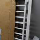 Babelio 36" Tall Baby Gate, PressGuard P7, 29-48" Auto Close Pressure Mounted Dog Gate for Stairs, Doorways & Hallway, Protector Basics Easy Walk Thru Pet Gate, White