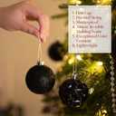Valery Madelyn Christmas Tree Decorations Ornament Set, 50ct 2.36 Inches Black Shatterproof Christmas Ball Ornaments Hanging Xmas Holiday Party Decor (Large)
