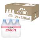 Evian Natural Spring Water, 330 ML (11.15 fl oz) bottles, 24 pack, BB 10/25/27