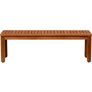 Amazonia Aster Backless Patio Eucalyptus Wood | Ideal for Outdoors and Indoors, 53", Brown Bench