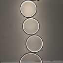 NUR 43.3" Modern Floor Lamp, Ring Standing Lamp, Dimmable, Metallic Feel, Artistic Trendy Design, Energy-Saving, Touch Switch, Ideal for Home, Office, Eco-Friendly