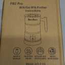 FB2 Pro Milk/Oat Milk Frother Hot Cold, Larger Capacity, Performance foam for Latte & Cappuccino, Makes 8 Drinks, 4-in-1 Milk Foamer, Intelligent Temp & Speed Control Electric Milk Steamer, Black