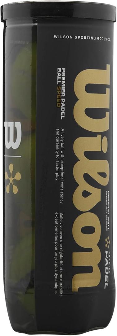WILSON Premier Padel Speed Ball - Yellow, 3 Pack