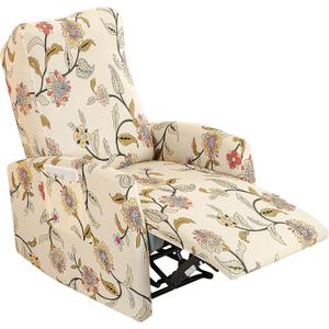 FUANGUI Recliner Chair Covers 4-Pieces Small Recliner Cover for Recliner Chair, Non Slip Covers Washable Lazy Boy Recliner Slipcovers/Furniture Protector for Kids, Dog, Living Room, 11