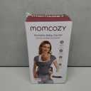 Momcozy Portable Baby Carrier  Compact & Lightweight, Adjustable for Travel, Fold & Go Convenient Storage Hip Pouch, Wide Shoulder Straps, Soft Skin-Friendly Fabric, for Babies 1235 lbs (Grey)